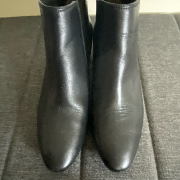 Paul Green Black Leather Chelsea Style Office Casual Ankle Heel Boots-Sz-5 1/2 - Picture 2 of 16